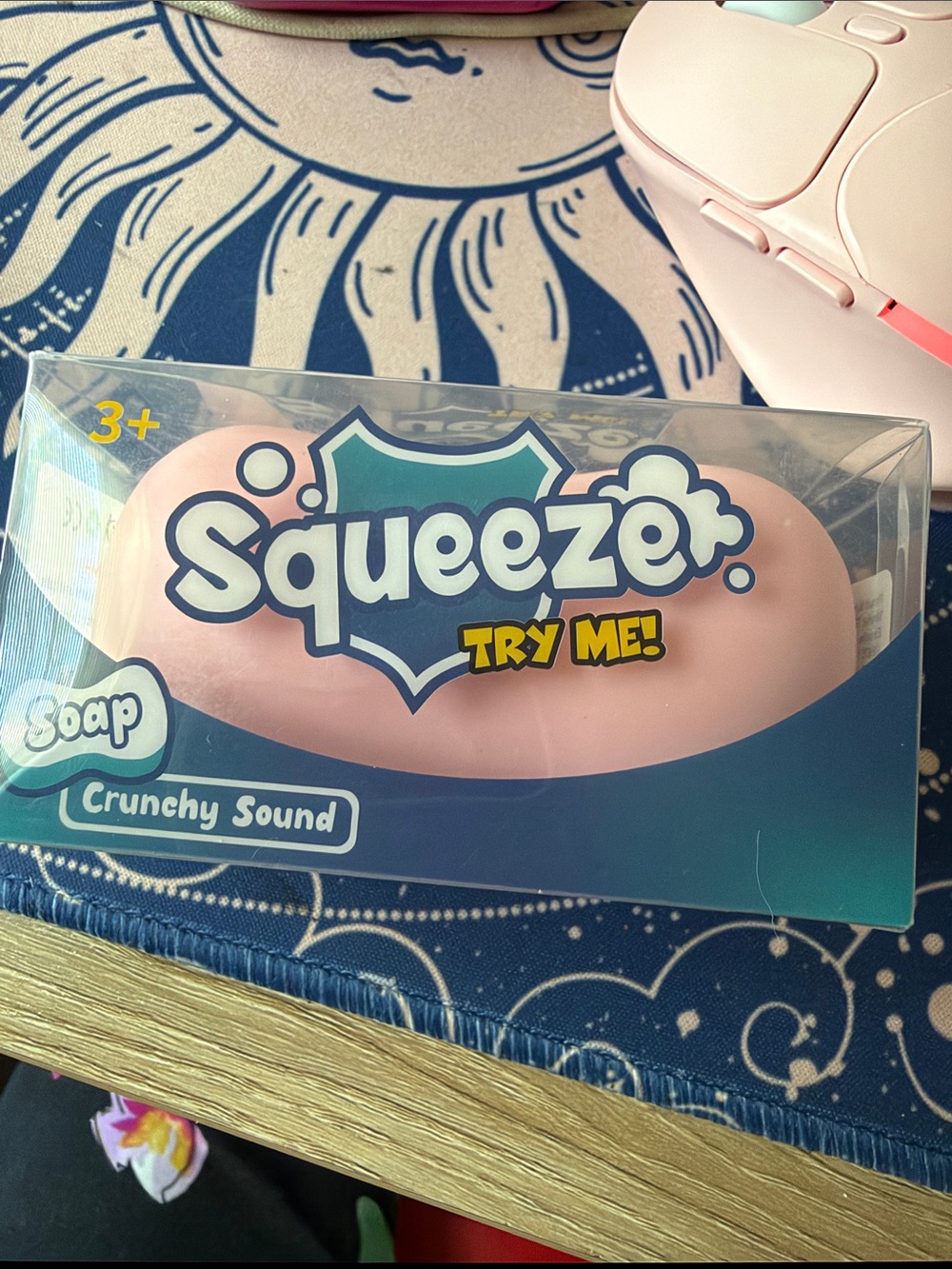 Squeeze Pink Soap Crunchy Sound Sensory Toy